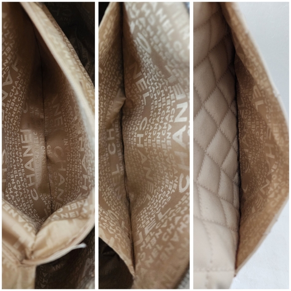 Auth Chanel CC Caviar Quilted Tassel Canvas Totes Bag - Picture 7 of 11